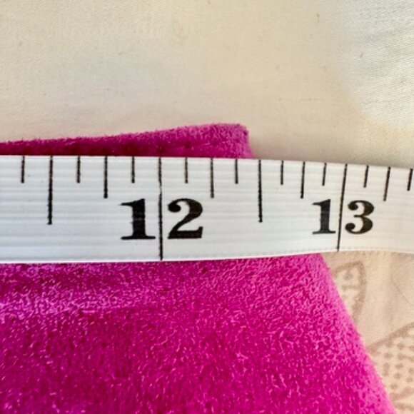 Danier Vintage 80s/90s Fuchsia Pink and Black Suede Leather Blazer and Skirt Set - Picture 15 of 16